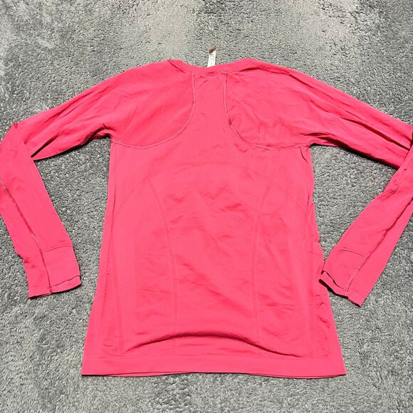 Athleta Shirt Womens Small Momentum Seamless Pink Crew Neck Long Sleeve 530524 - Picture 3 of 8